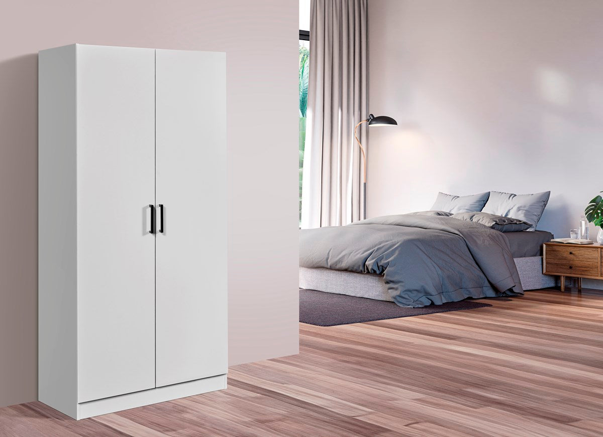 GBO - Bergkast Wilson – 2 deuren - 80x180x40 cm - Wit