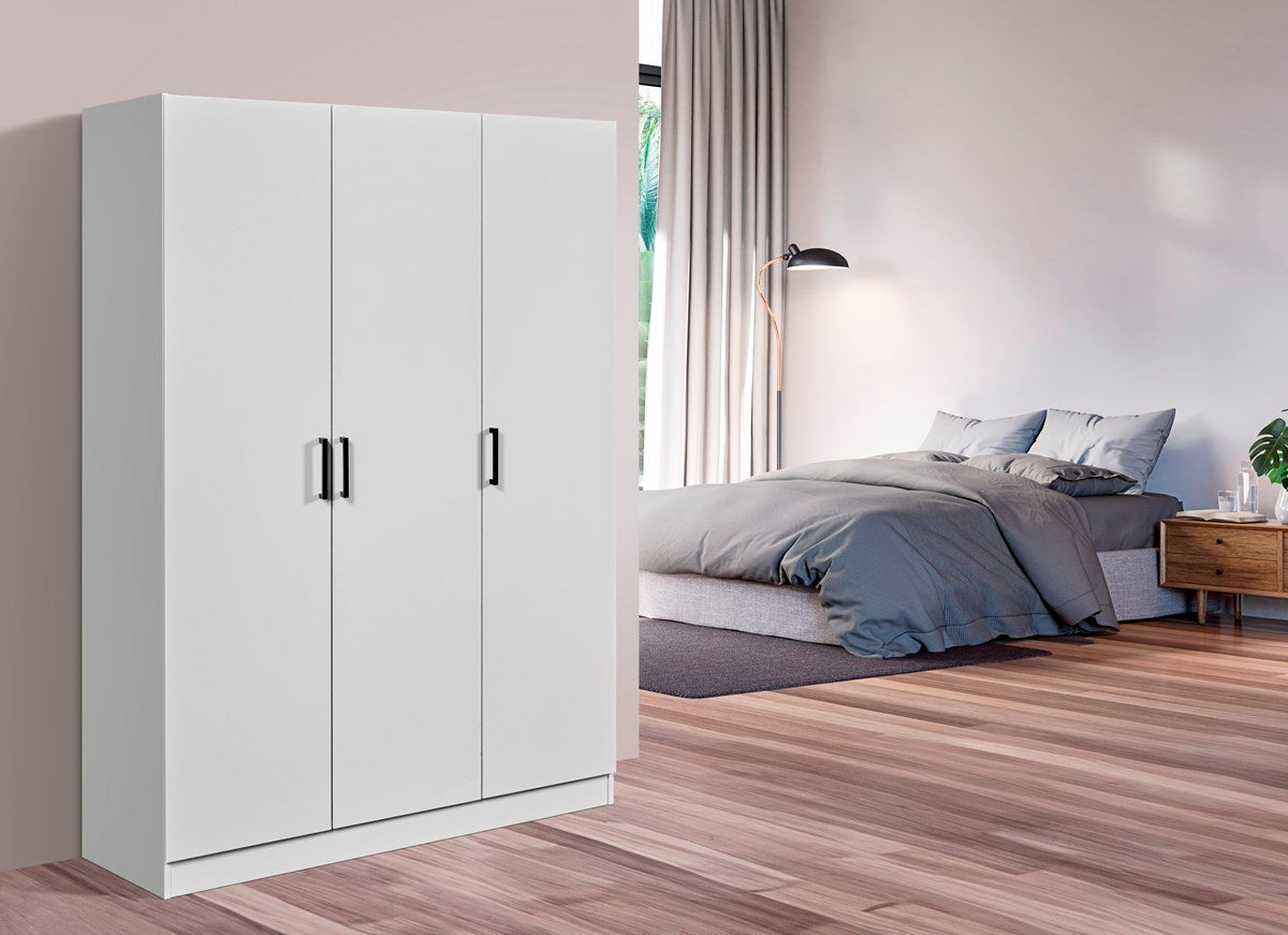 GBO - Rangement Wilson – 3 portes - 120x180x40 cm - Blanc