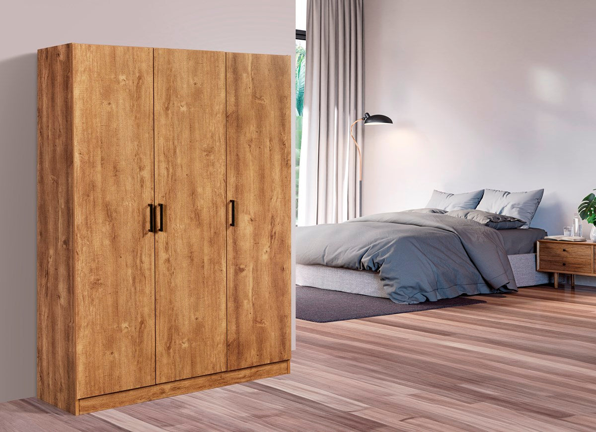 GBO - Bergkast Wilson – 3 deuren - 120x180x40 cm - Denver Oak