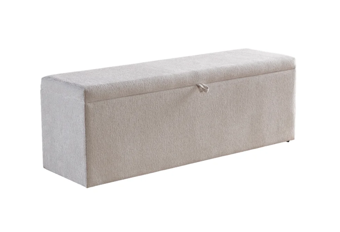 2BM - Boxspring Phoenix - LED – Opbergruimte - Ecru boucle - 160x200cm