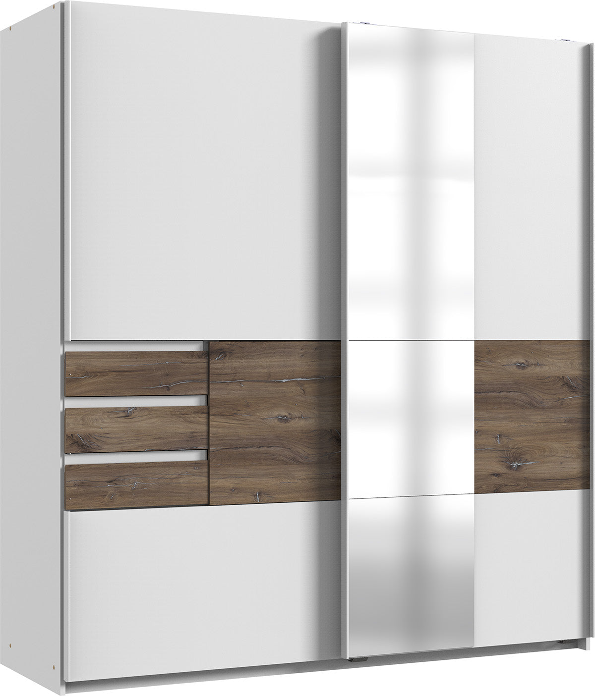 Wimex - Kleerkast Bamberg - X08765 - Wit/Eik - 180x198x65cm