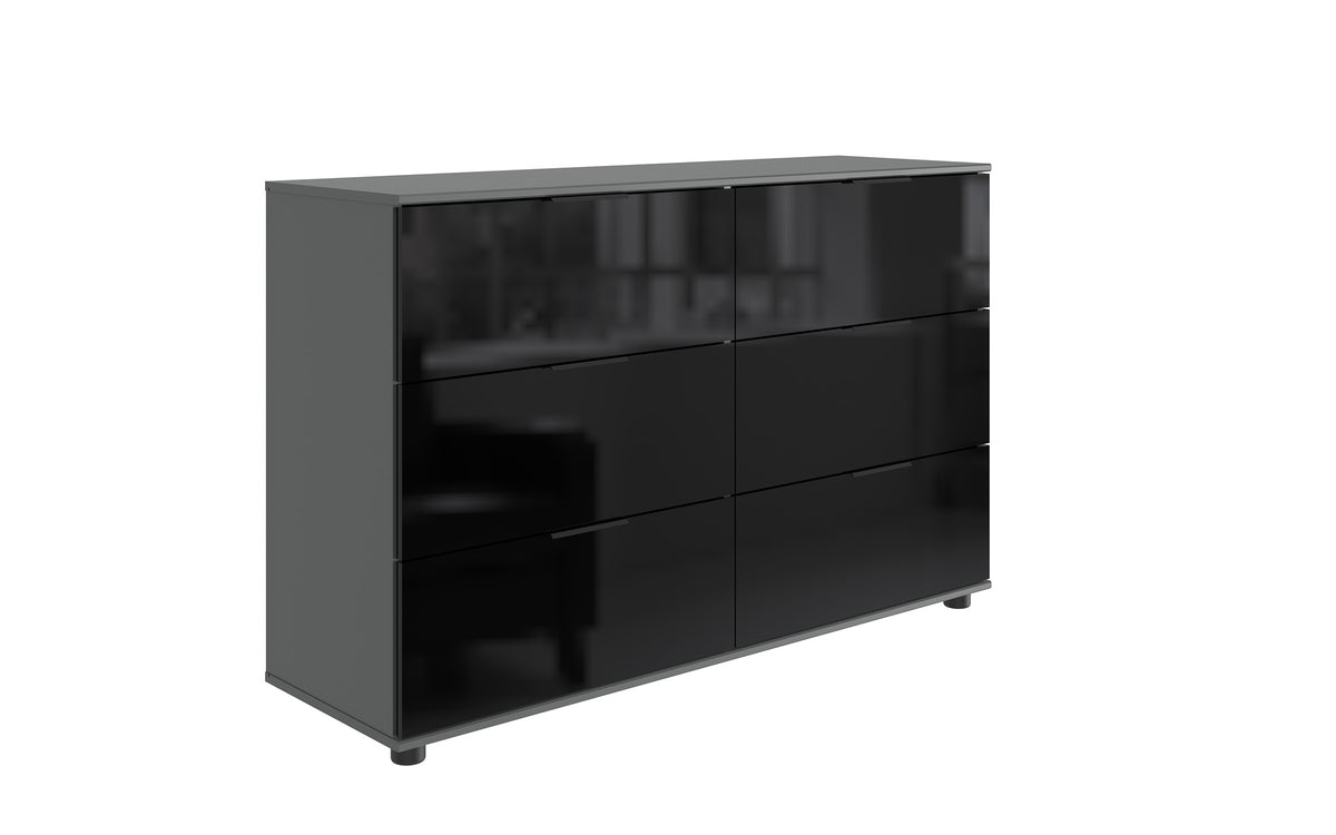 Wimex - Commode Barcelona - K69705 - Grafiet/Zwart - 130x83x41 cm