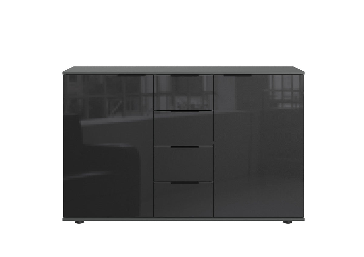 Wimex - Commode Barcelona - K69704 - Grafiet/Zwart - 130x83x41cm