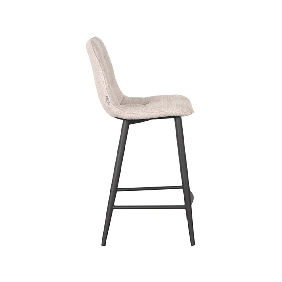 LABEL51 Tabouret de bar Jelt - Naturel - Boucle - Hauteur d'assise 65