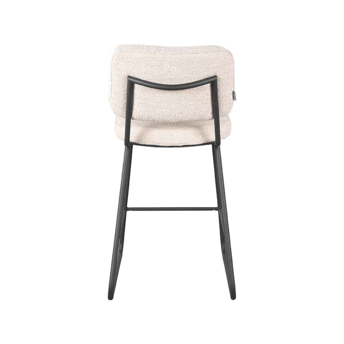 LABEL51 Tabouret de bar Noah - Naturel - Bouclette - Hauteur d'assise 65