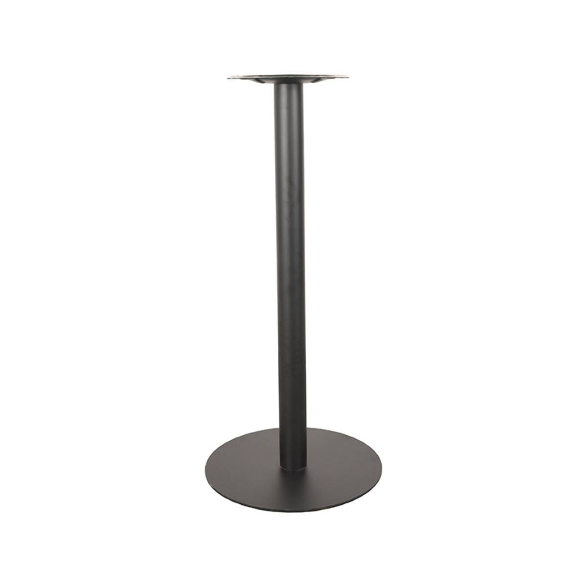 LABEL51 Table de salle à manger Pied de table simple - Noir - Métal - Rond - 108 cm