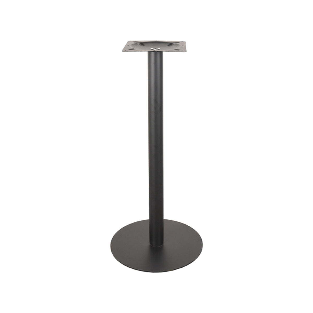 LABEL51 Table de salle à manger Pied de table simple - Noir - Métal - Rond - 108 cm