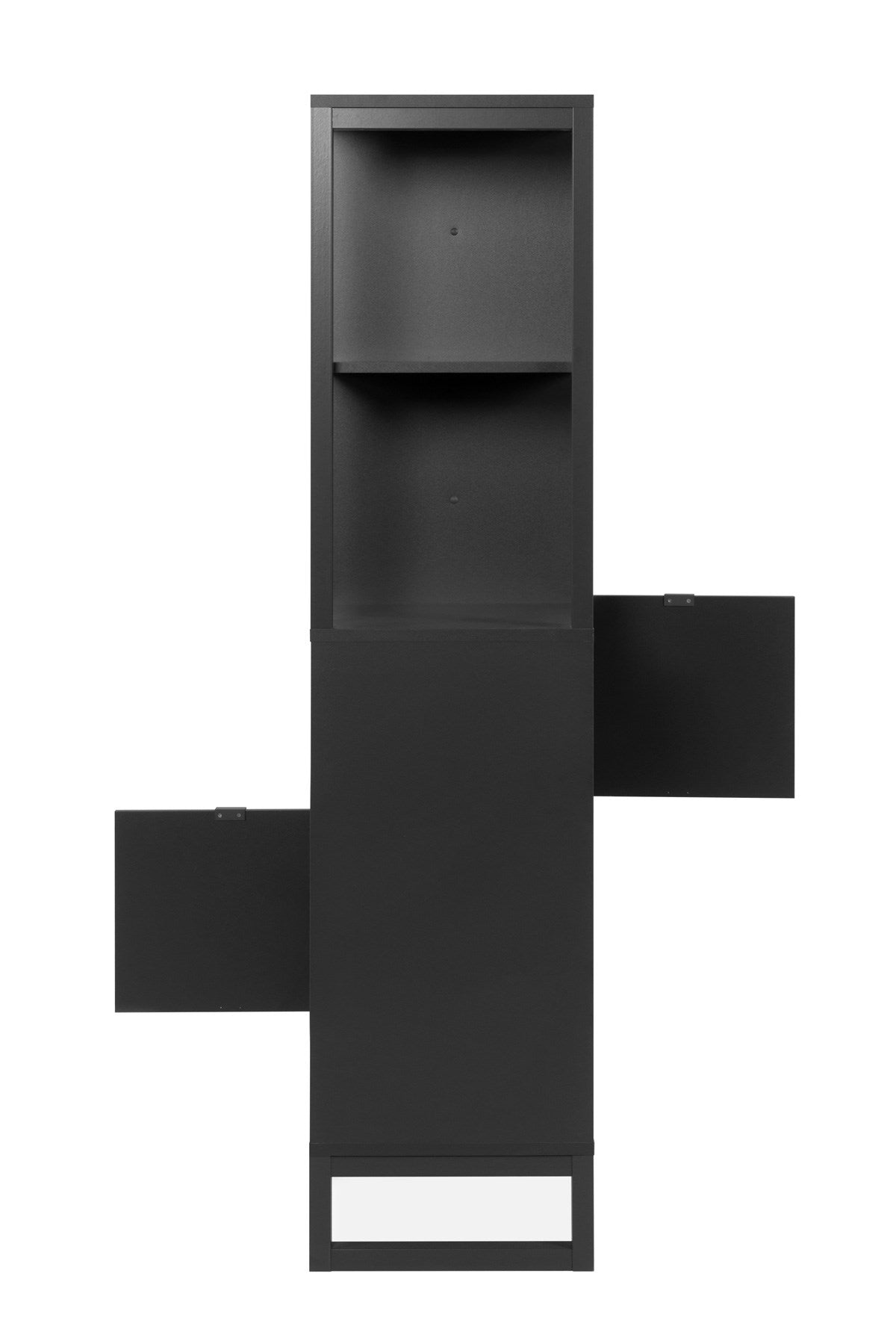Fin - Bibliothèque Sumatra 20A - Anthracite - 83,5x165x40 cm