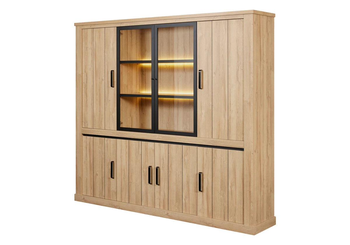 GBO - Vitrine Tibo - Chêne français - 247x220x48cm