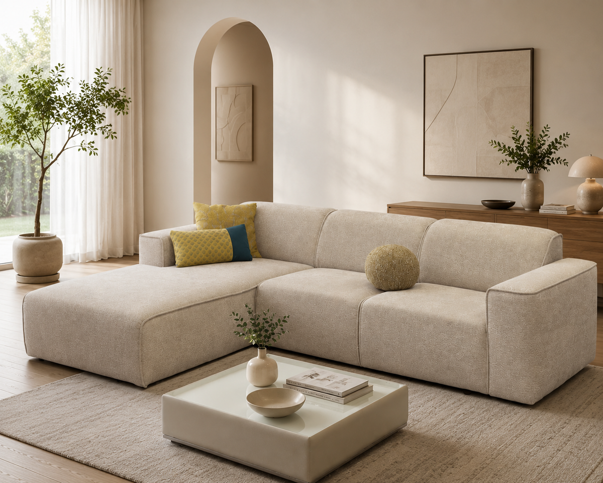 2BM - Hoeksalon Billund L - links - Bedfunctie - Opbergruimte -190 x 280 cm