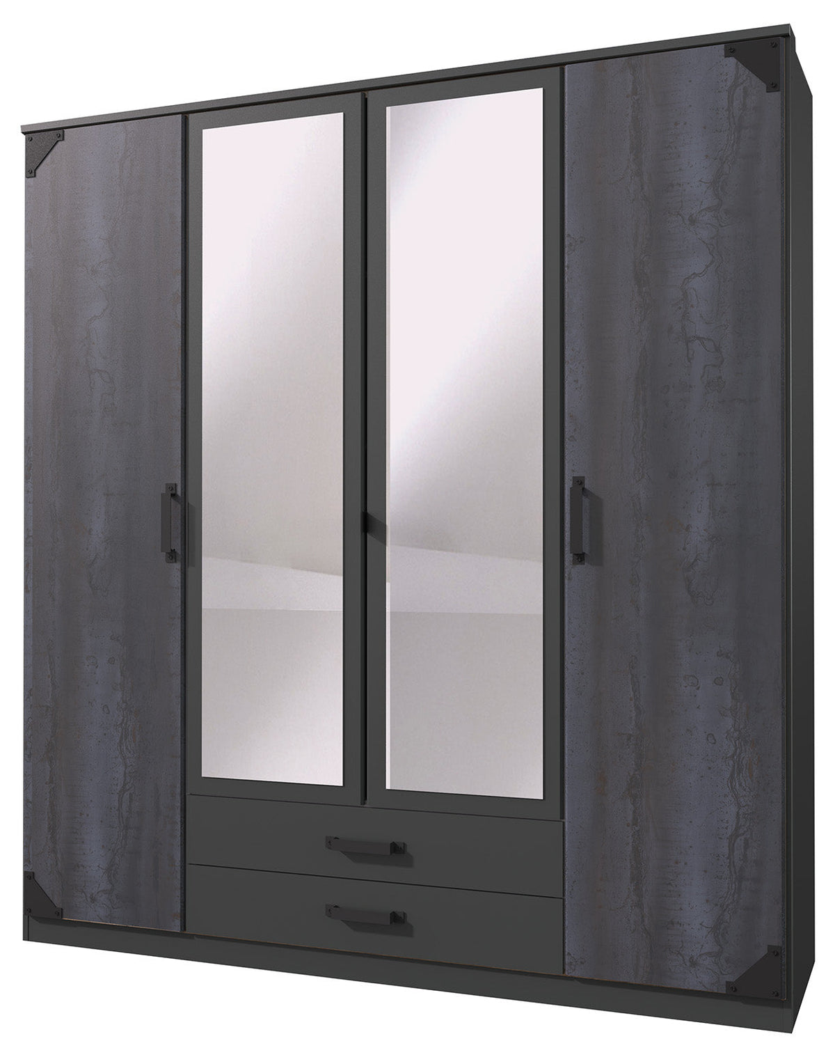 Wimex - Kleerkast Bochum - T47453 - Grafiet/Staal - 180x199x58cm