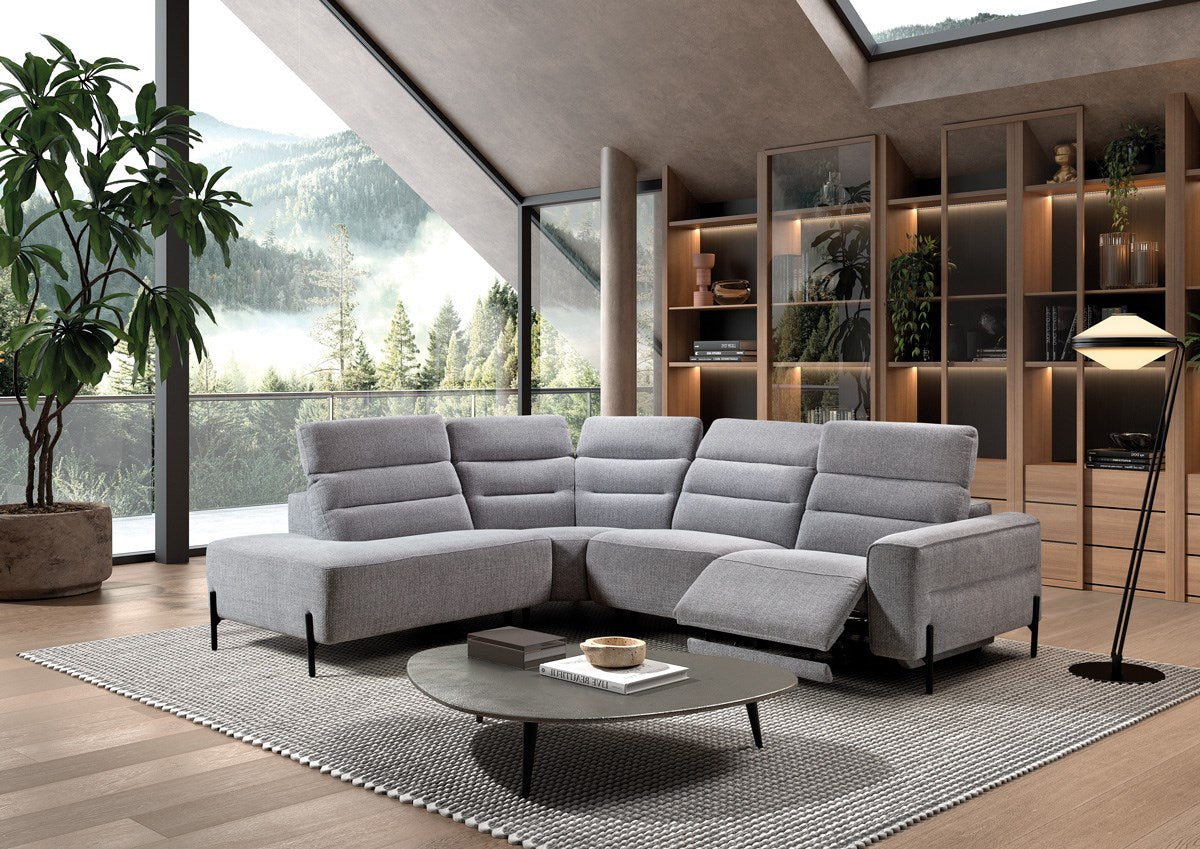 GBO - Canapé d'angle Norfolk - Gauche – Gris argenté - 215x96x278