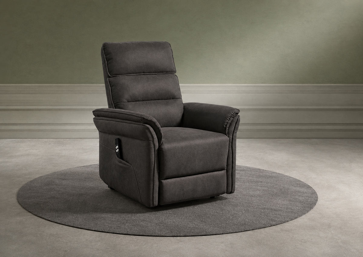 GBO - Relaxzetel Mandelieu - Grijs Stof - 75x92xh105 cm
