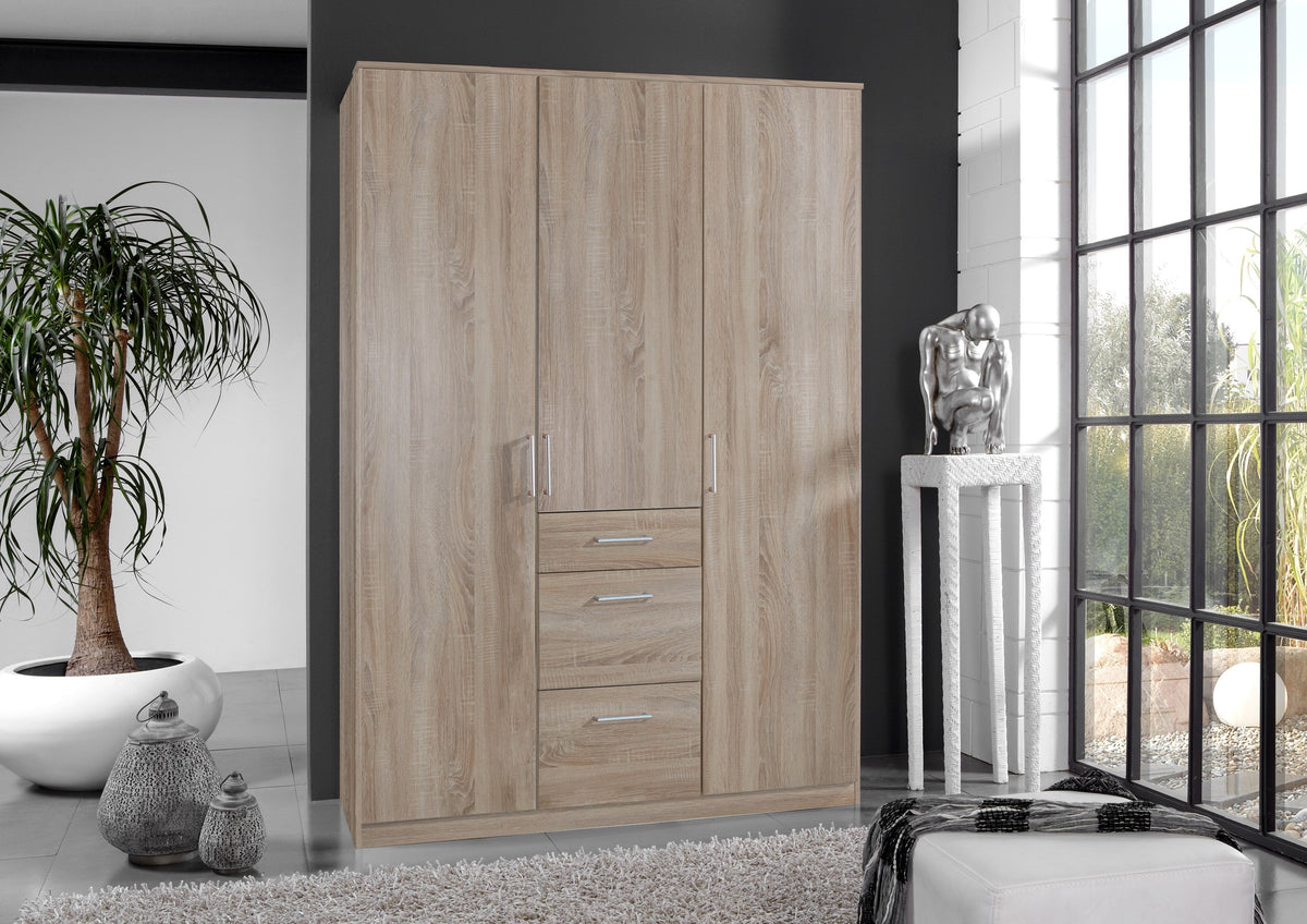 Wimex - Armoire Click - 140625 - Chêne brut - 135x199x58cm