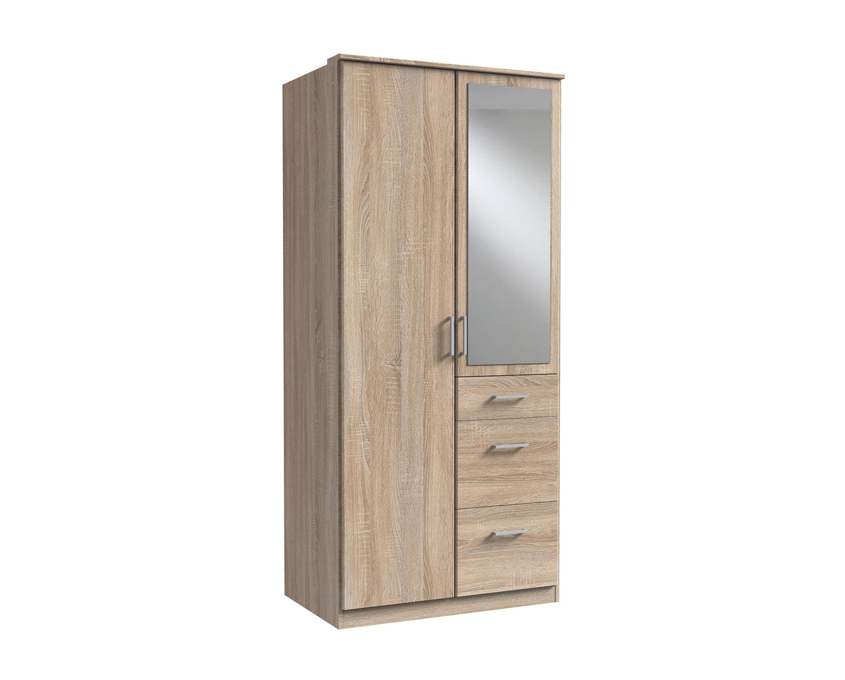 Wimex - Armoire Click - 140628 - Chêne brut - 91x199x58cm