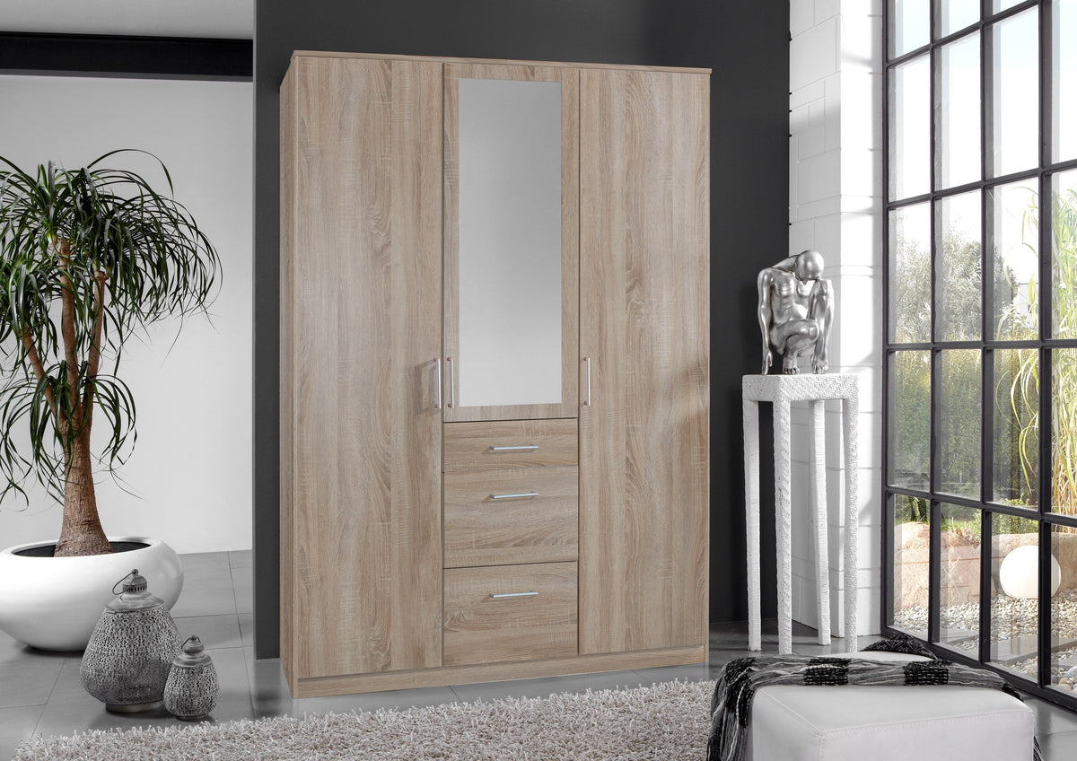Wimex - Armoire Click - 140629 - Chêne brut - 135x199x58cm