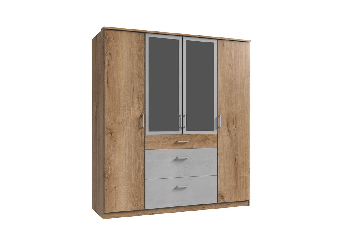 Wimex - Kleerkast Click - 142630 - Planken Eik/Beton - 179x199x58cm