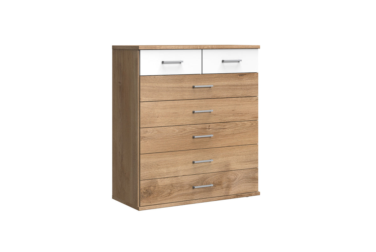 Wimex - Commode Click - 146319 - Planken Eik/Wit - 91x106x40cm