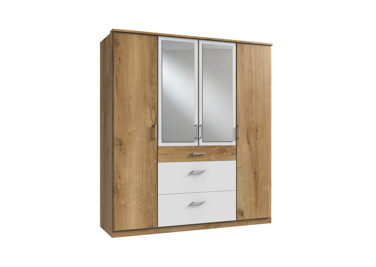 Wimex - Kleerkast Click - 146630 - Planken Eik/Wit - 179x199x58cm