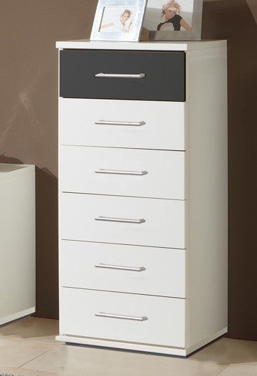 Wimex - Commode Click - 147318 - Wit/Grafiet - 46x106x40cm