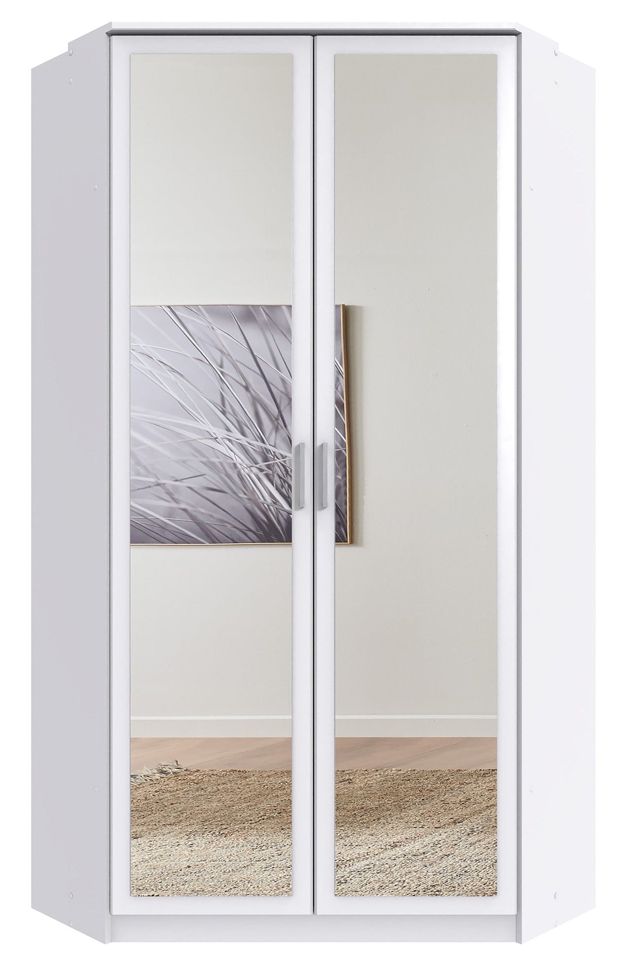 Wimex - Kleerkast Click - 152543 - Wit/Ruwe Eik - 95x199x58cm