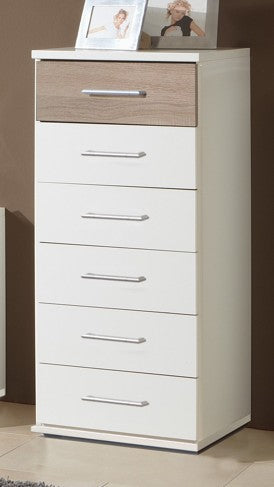 Wimex - Commode Click - 152318 - Wit/Ruwe Eik - 46x106x40cm
