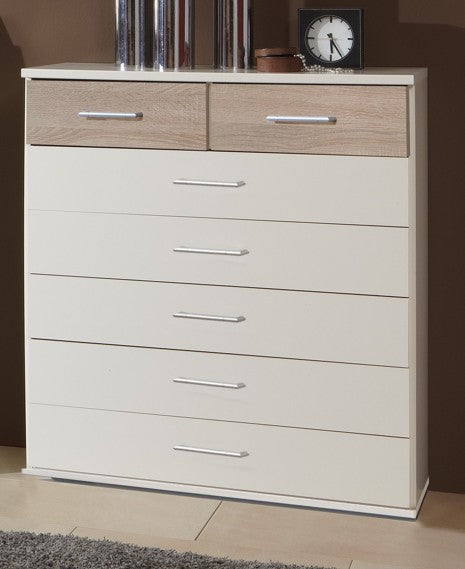 Wimex - Commode Click - 152319 - Wit/Ruwe Eik - 91x106x40cm