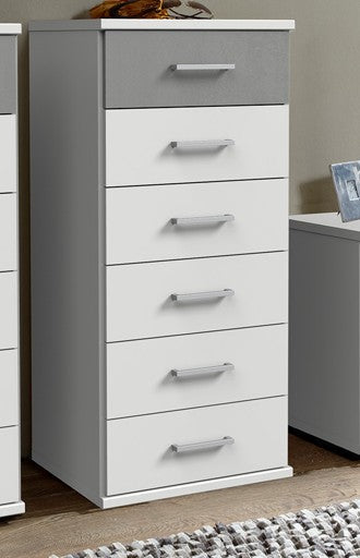 Wimex - Commode Click - 154318 - Wit/Beton - 46x106x40cm