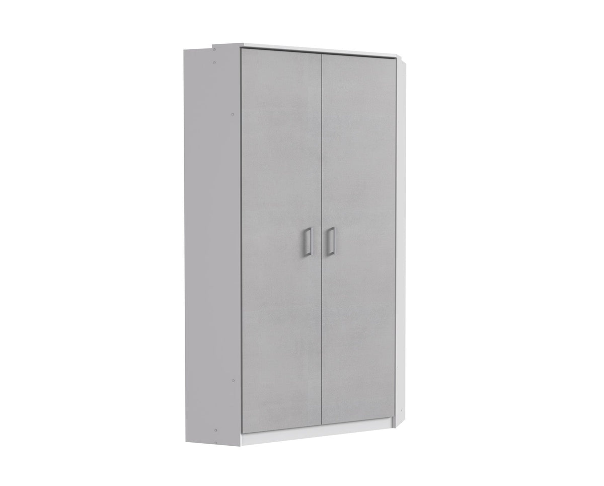 Wimex - Kleerkast Click - 154511 - Wit/Beton - 95x199x58cm