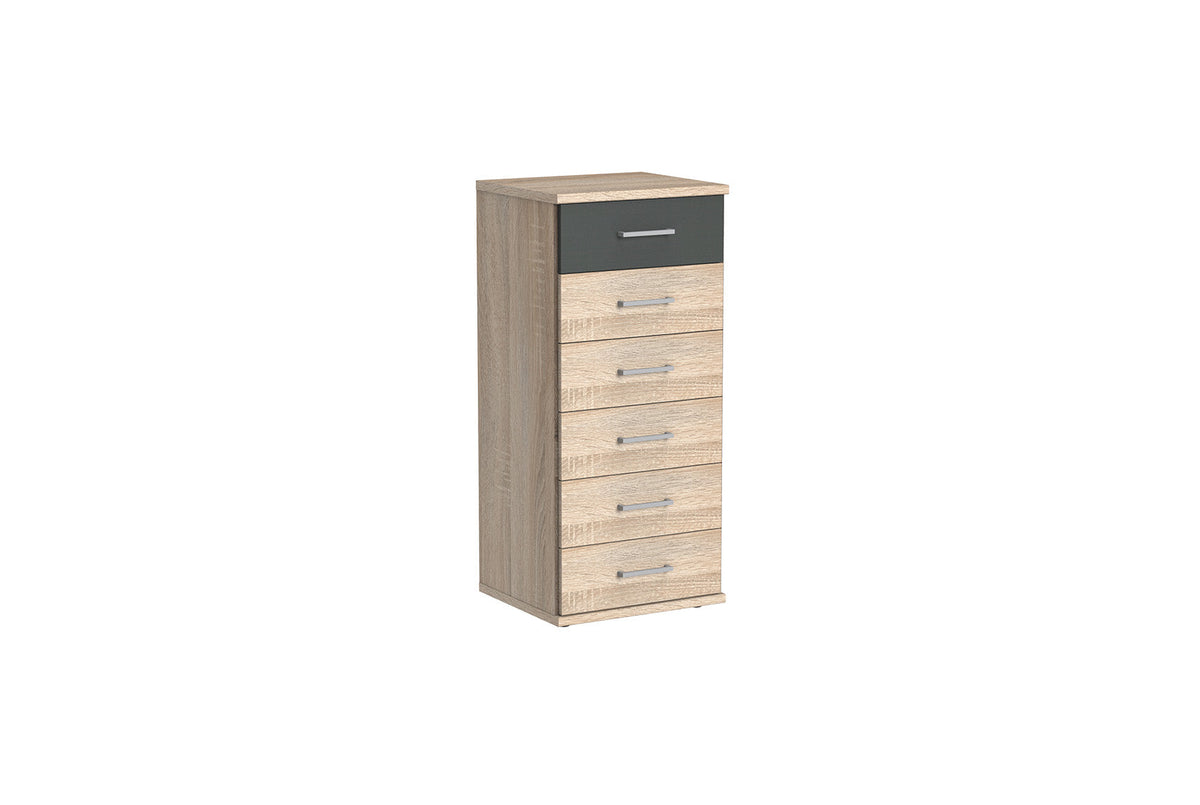 Wimex - Commode Click - 161318 - Ruwe Eik/Grafiet Eik - 46x106x40cm