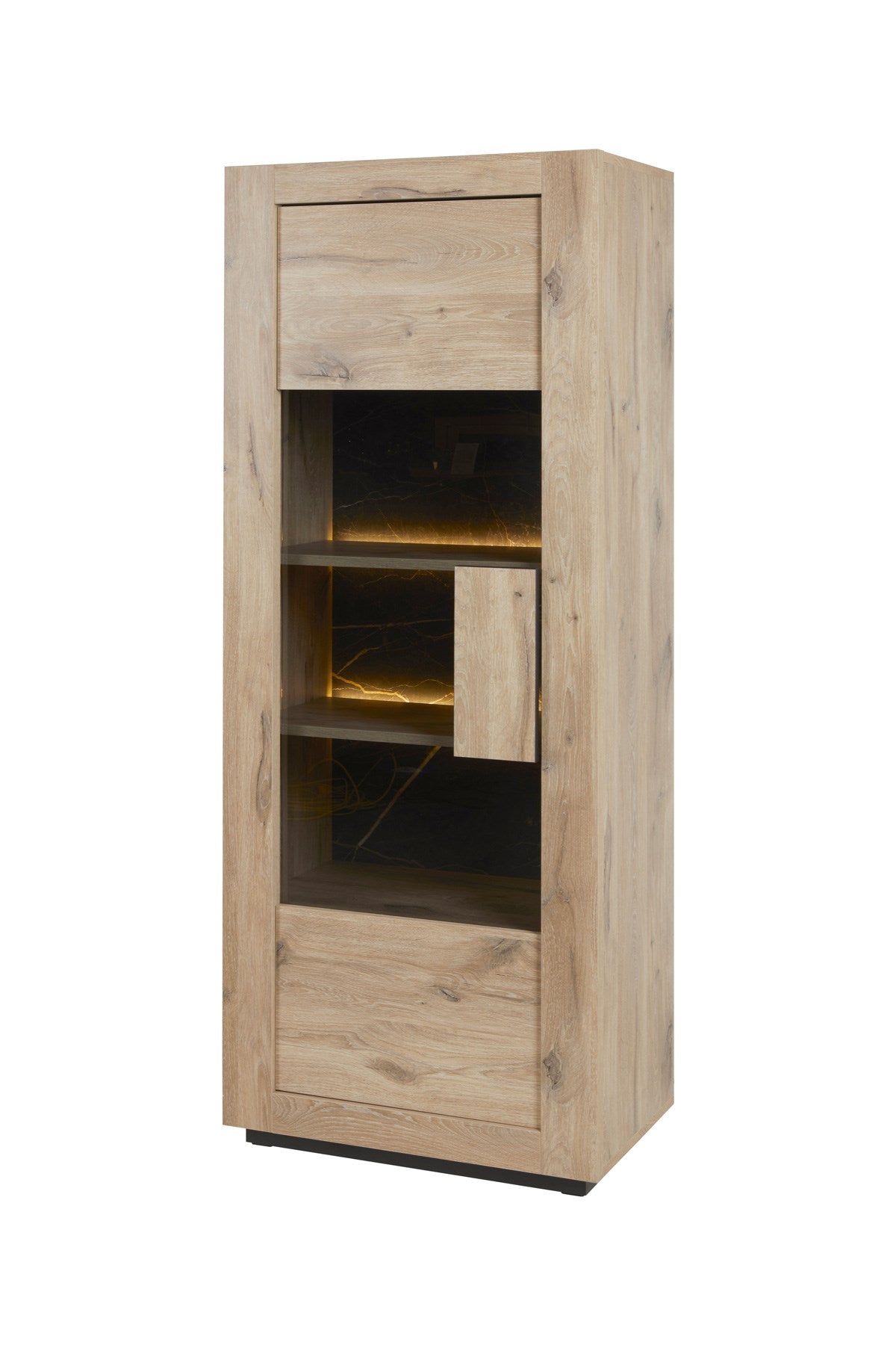 GBO - Kolomkast vitrine Sacha – 71x174x50 cm – met LED-verlichting