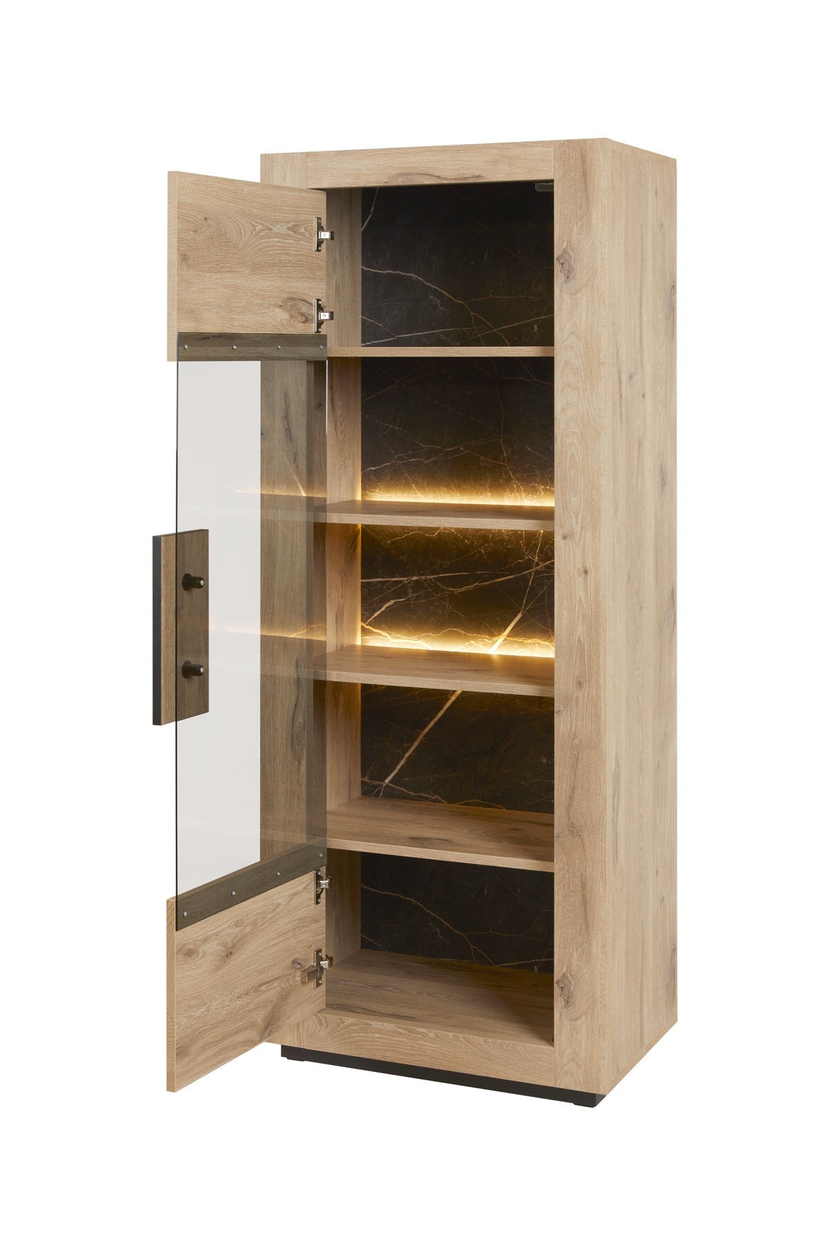 GBO - Kolomkast vitrine Sacha – 71x174x50 cm – met LED-verlichting