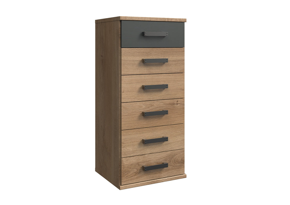 Wimex - Commode Cork - T25318 - Planken Eik/Grafiet - 46x103x40cm