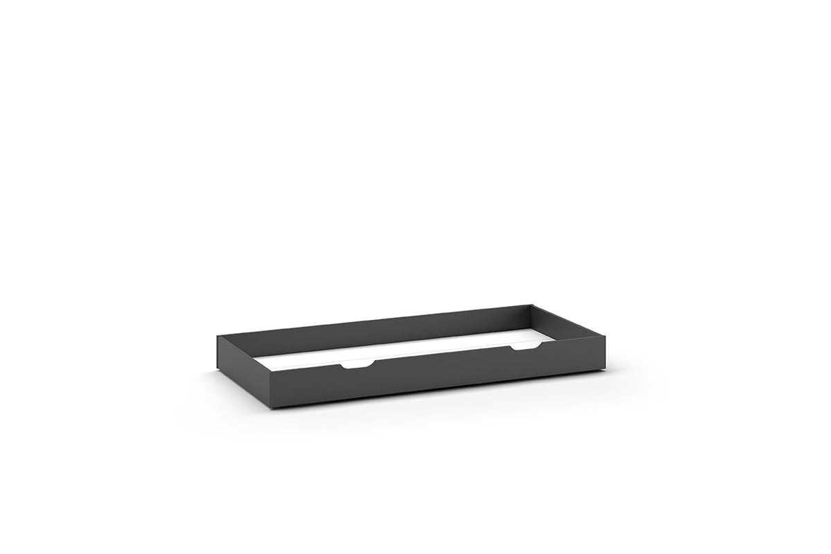 Lit anthracite DALLAS (90x200) avec lit gigogne assorti.