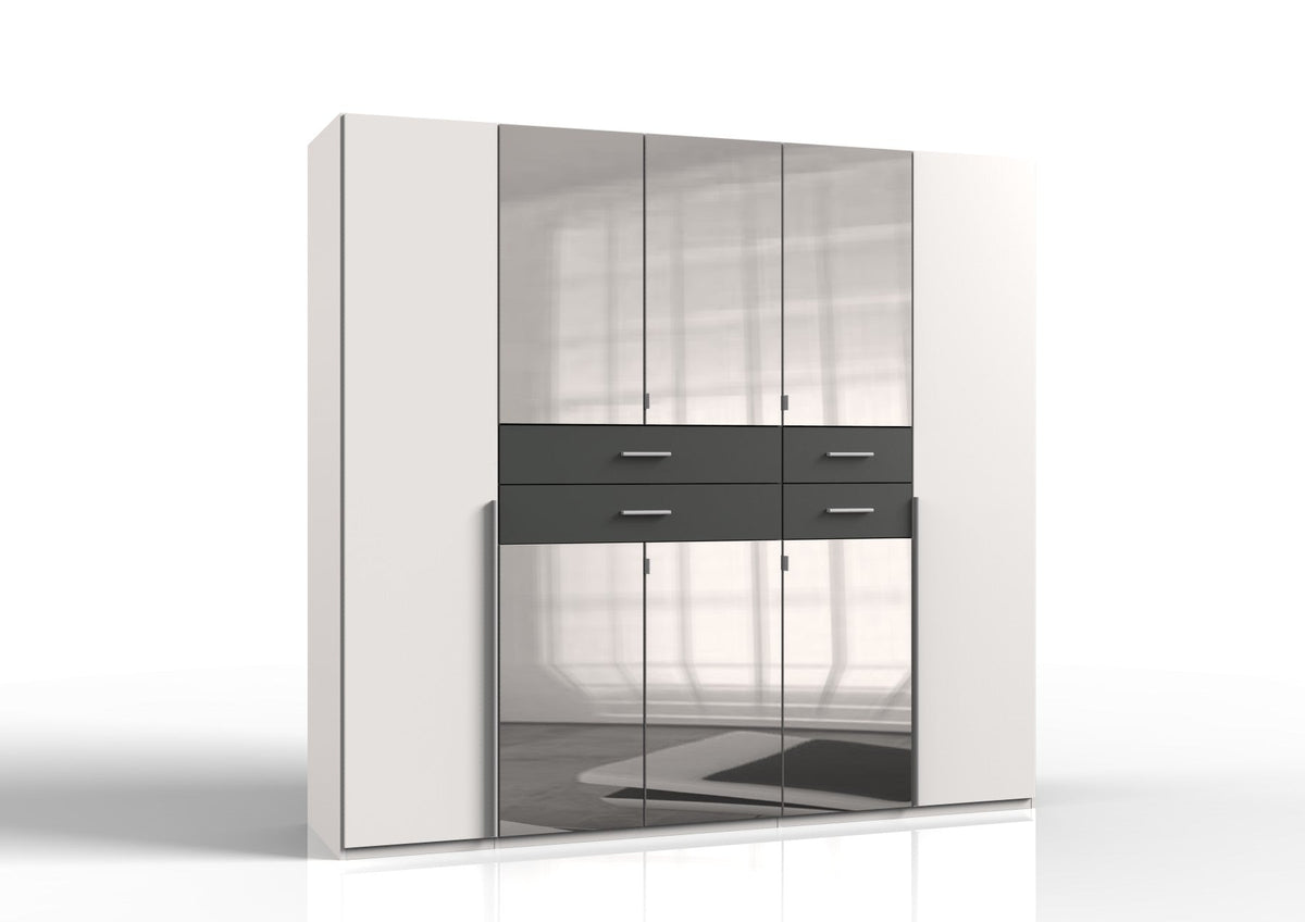 Wimex - Kleerkast Denver - E57731 - Wit/Grafiet - 225x208x58cm