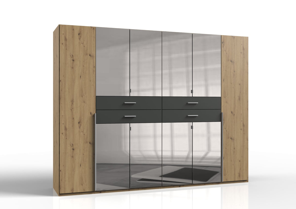 Wimex - Armoire Denver - E58733 - Chêne Artisan/Graphite - 270x208x58cm