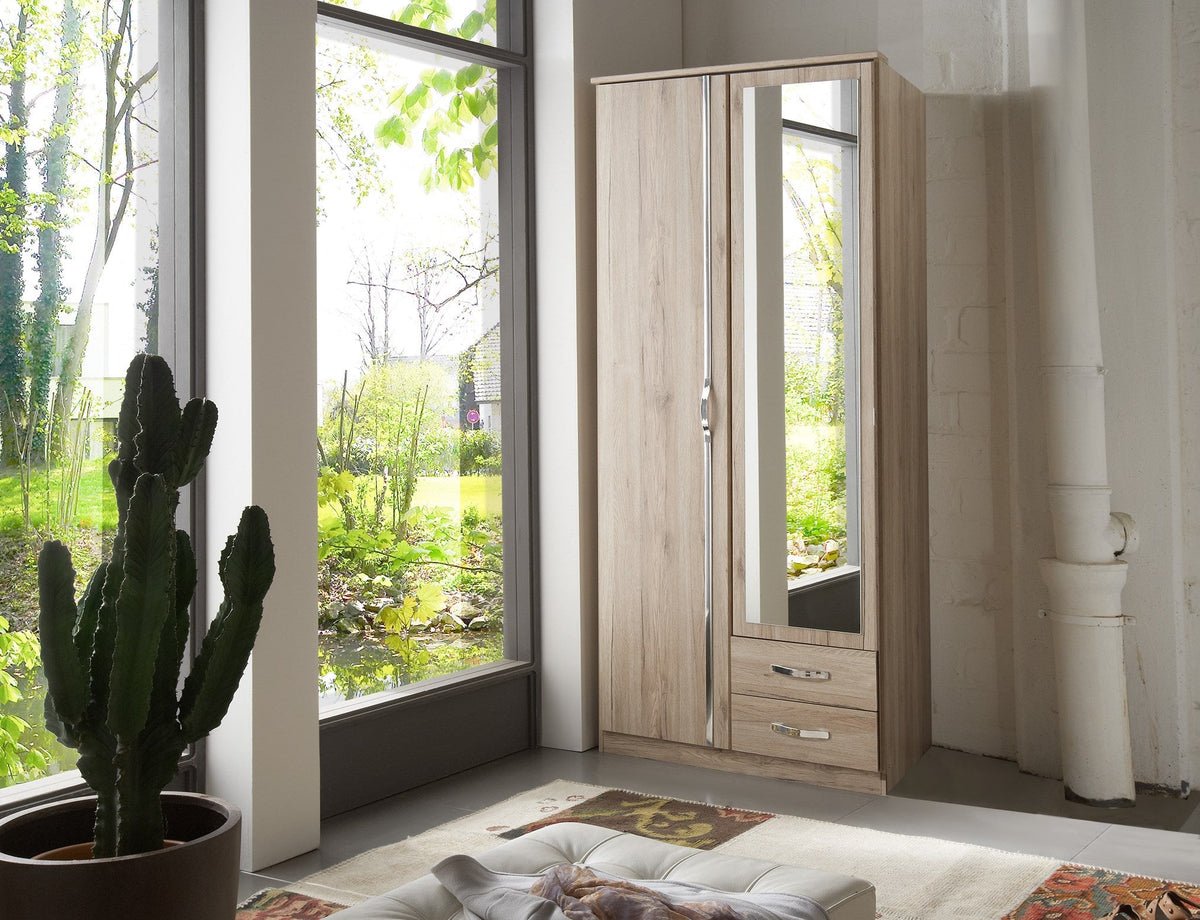 Wimex - Kleerkast Duo - 064210 - San Remo Eik/Chroom - 91x199x58cm