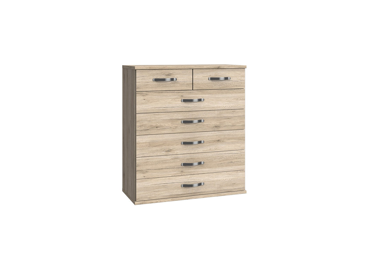 Wimex - Commode Duo - 064319 - San Remo Eik/Chroom - 91x106x40cm