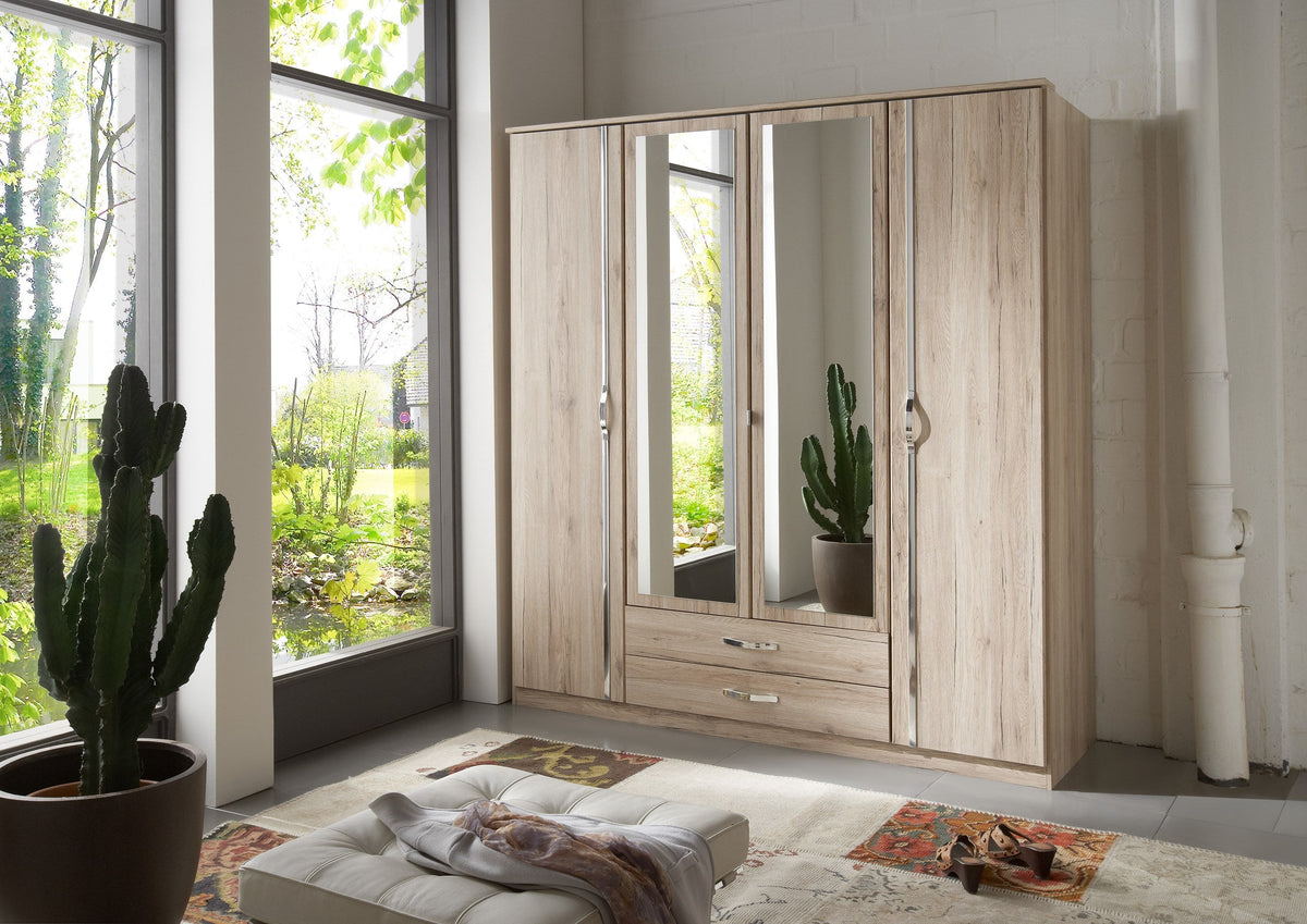 Wimex - Kleerkast Duo - 064453 - San Remo Eik/Chroom - 179x199x58cm