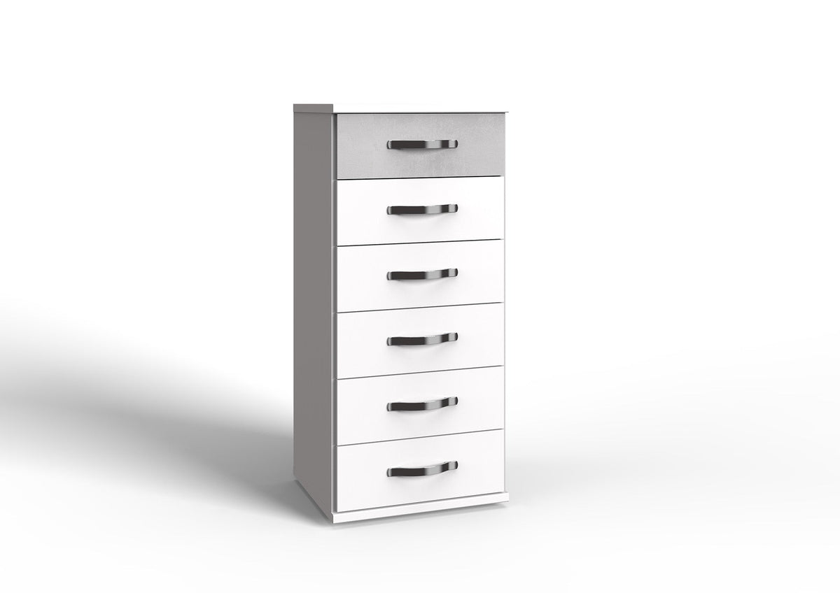 Wimex - Commode Duo - 075318 - Wit/Beton - 46x106x40cm