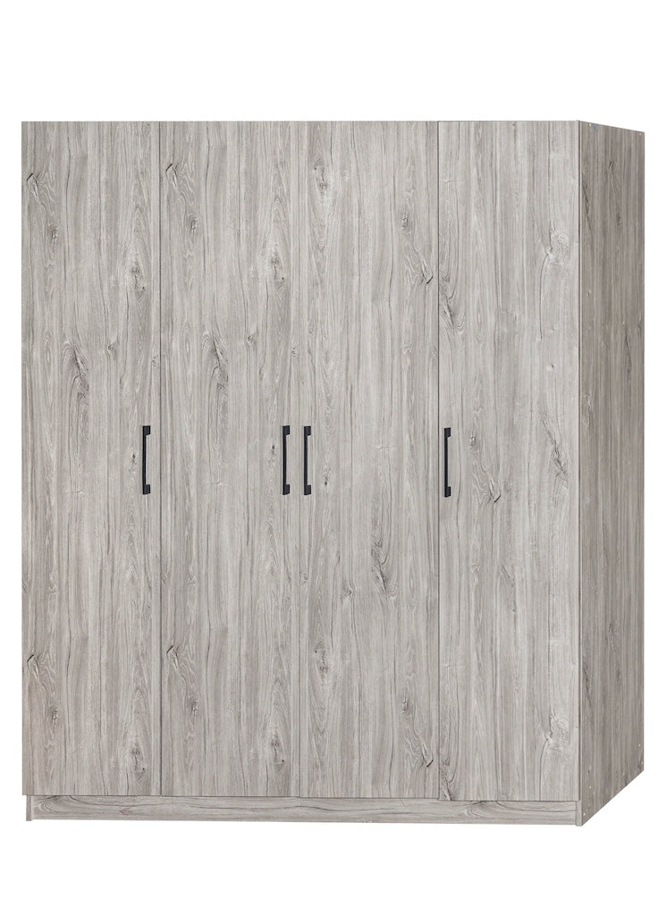 TYC - Jeugdkamer Orfeo - 3-delige set met 3-deurs kast - New grey oak