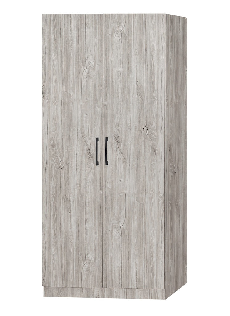 TYC - Jeugdkamer Orfeo - 3-delige set met 2-deurs kast - New grey oak