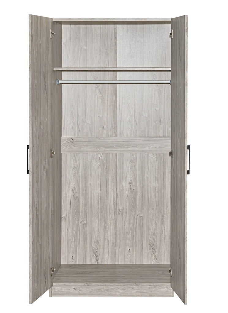 TYC - Jeugdkamer Orfeo - 3-delige set met 2-deurs kast - New grey oak