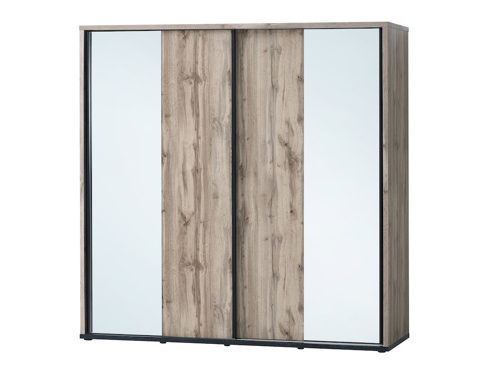 TYC - Slaapkamer Oslander - 4-delige set met kast 240 cm - Canada oak