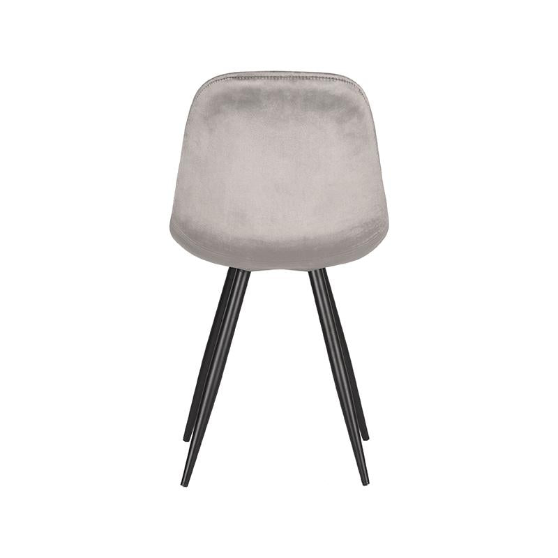 LABEL51 Chaise de salle à manger Capri - Gris - Velours