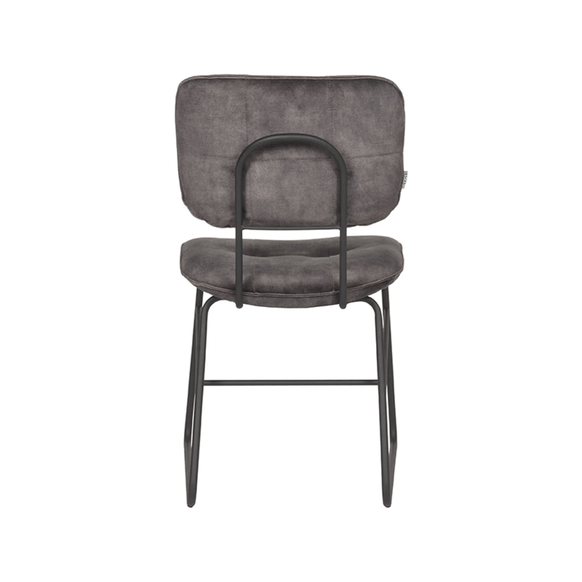 LABEL51 Chaise de salle à manger Dez - Anthracite - Velours