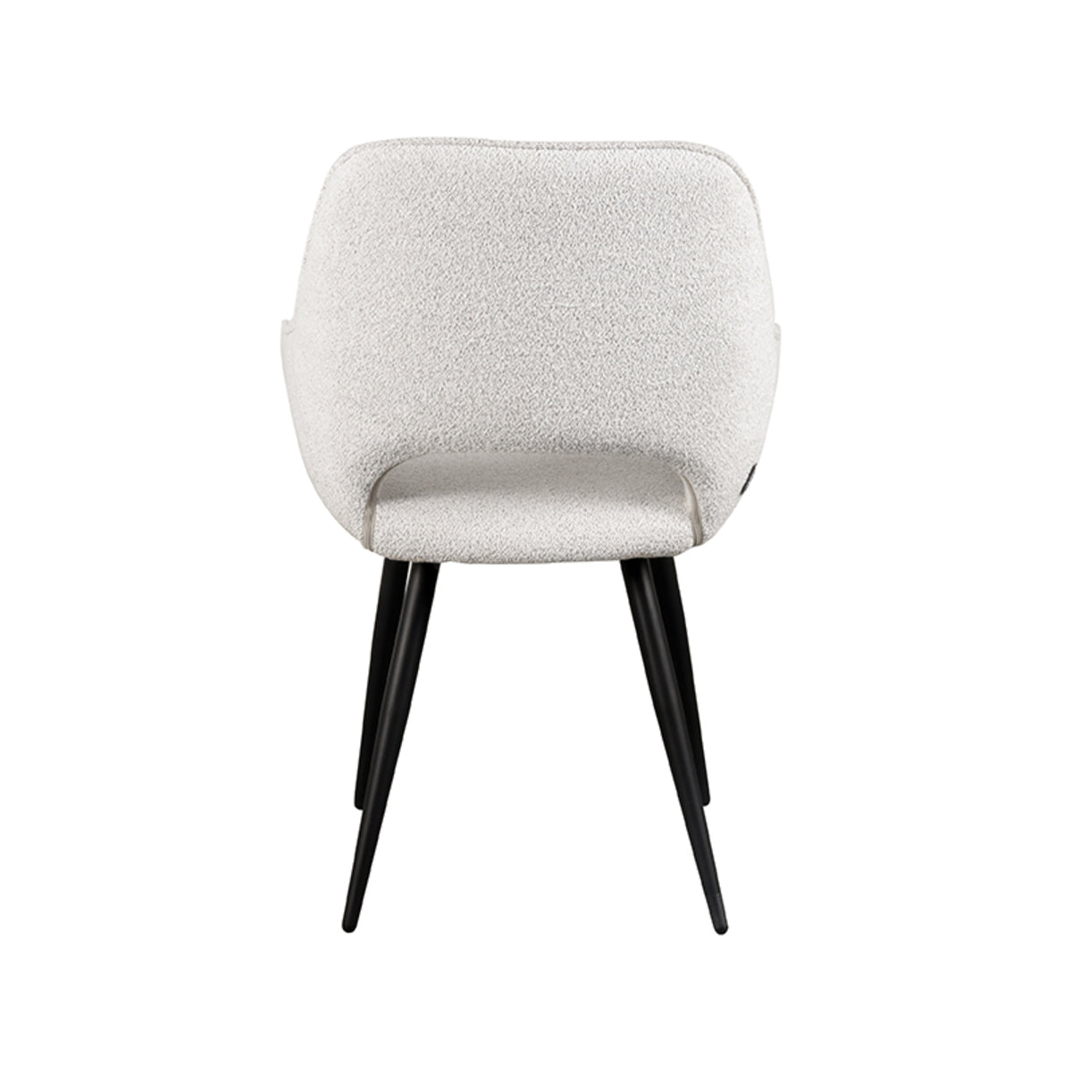 LABEL51 Chaise de salle à manger Fer - Crème - Bouclé