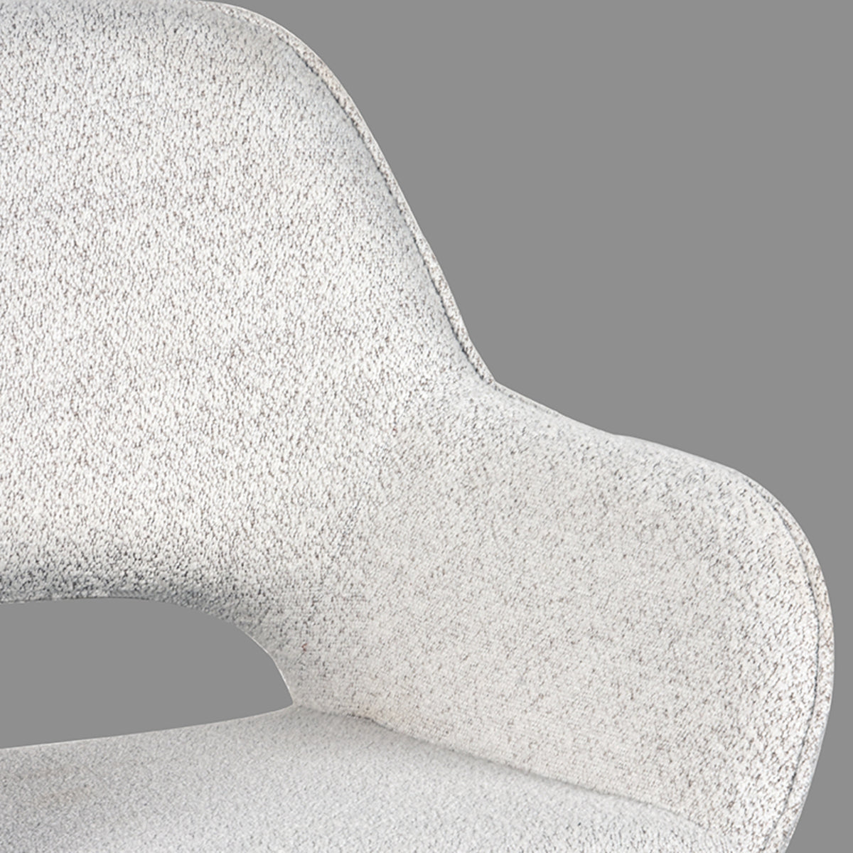 LABEL51 Chaise de salle à manger Fer - Crème - Bouclé