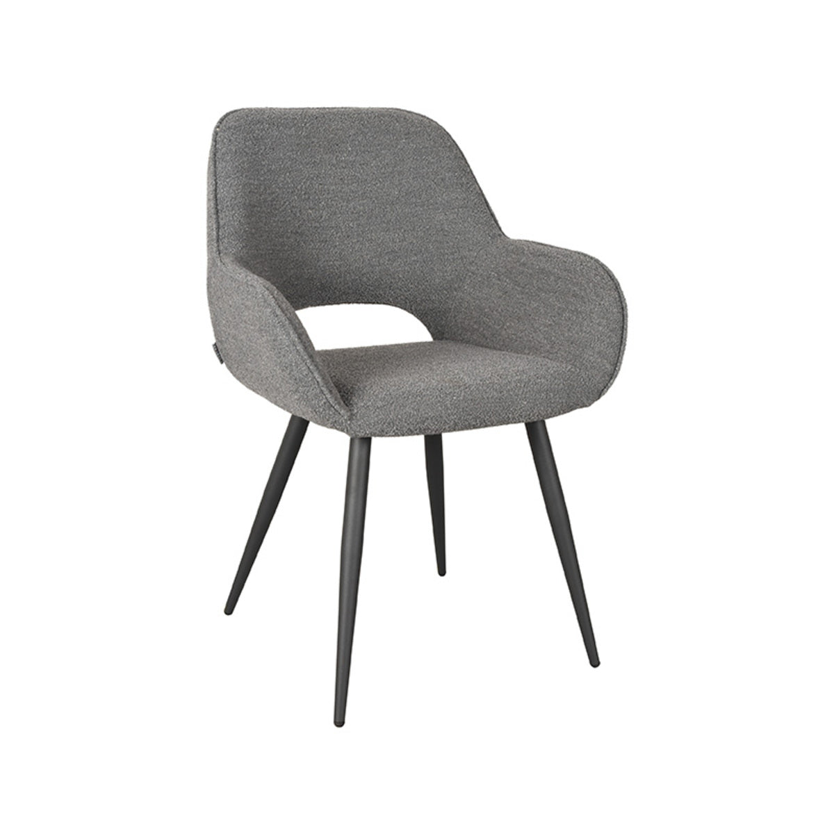 LABEL51 Chaise de salle à manger Fer - Gris - Boucle