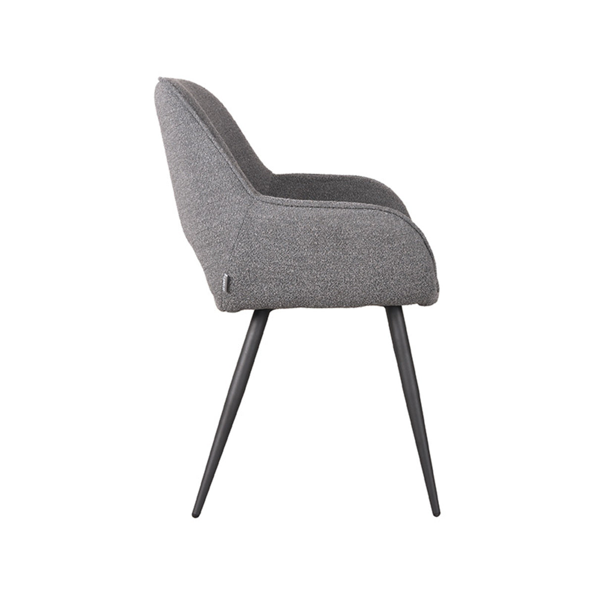 LABEL51 Chaise de salle à manger Fer - Gris - Boucle